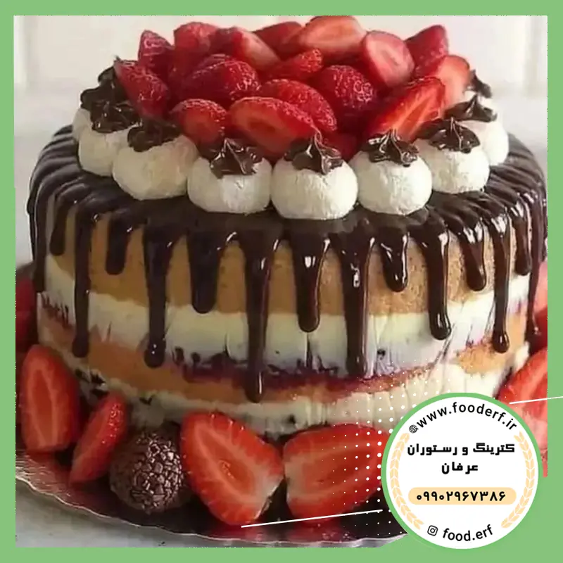 کیک ساده با لایه کرمفیل